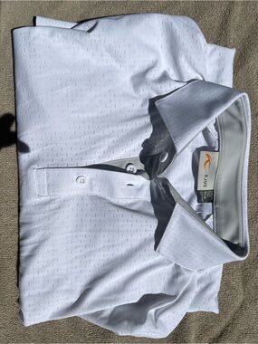 KJUS Men’s White Short-Sleeve Performance Polo
